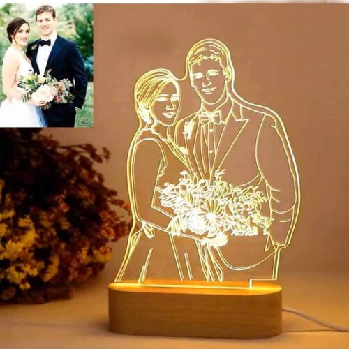 Personalized Portrait LED Night Lamp Display, Personalized Photo Lamp