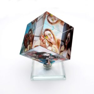 Personalized Spinning Photo Crystal Cube