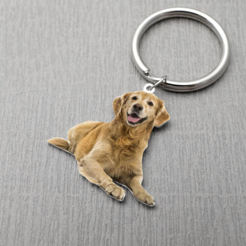 pet dog keychain (color finish)