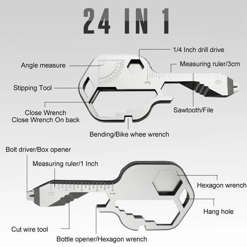 24-in-1 Compact Key Multi-Tool functions explained